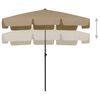 vidaXL Parasol de plage taupe 200x125 cm