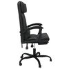 vidaXL Fauteuil inclinable de bureau noir similicuir