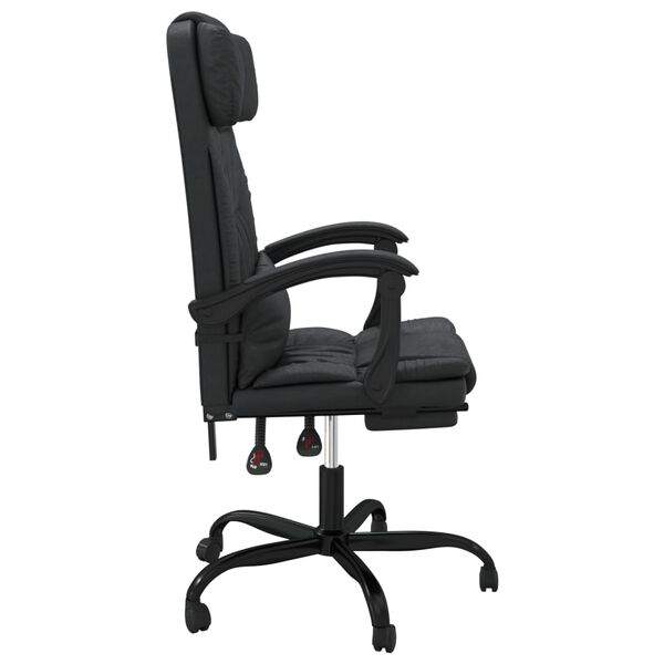vidaXL Fauteuil inclinable de bureau noir similicuir