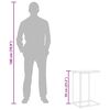 vidaXL Table d'appoint Blanc 40x30x59 cm Bois d'ing&eacute;nierie