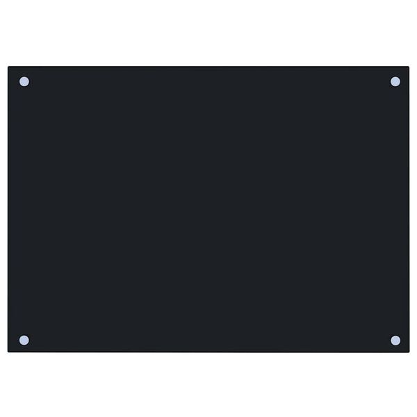vidaXL Dosseret de cuisine Noir 70x50 cm Verre trempé