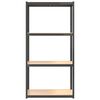 vidaXL &Eacute;tag&egrave;re de rangement 4 niveaux Anthracite Acier bois ing&eacute;nierie