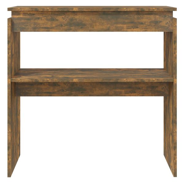 vidaXL Table console Ch&ecirc;ne fum&eacute; 80x30x80 cm Bois d'ing&eacute;nierie
