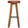vidaXL Tabourets de bar 2 pcs Cuir v&eacute;ritable et bois d'acacia solide