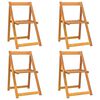 vidaXL Chaises pliables de jardin lot de 4 Bois d'acacia massif