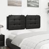 vidaXL Coussin de tête de lit Zadar noir 137 cm similicuir
