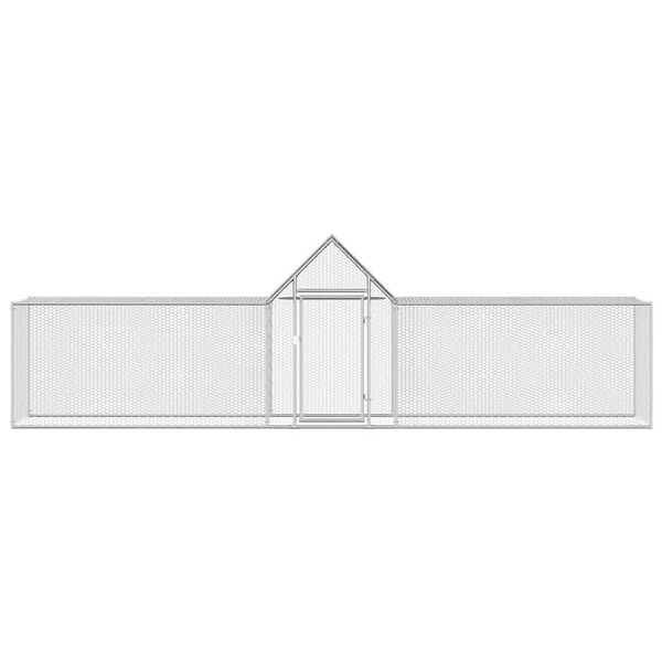 vidaXL Poulailler 5 x 1 x 1,5 m Acier galvanis&eacute;