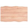 vidaXL Dessus de table bois massif trait&eacute; bordure assortie