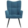 vidaXL Chaise de relaxation Bleu Velours