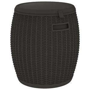 vidaXL Boîte de rangement de jardin 4 en 1 noir polypropylène