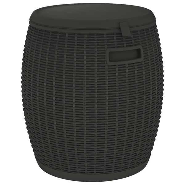 vidaXL Boîte de rangement de jardin 4 en 1 noir polypropylène