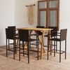 vidaXL Ensemble de bar de jardin 7 pcs Marron