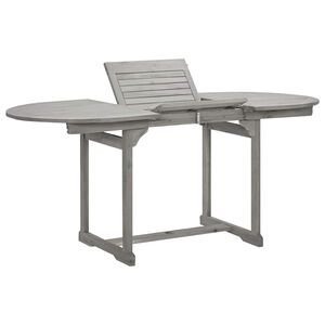 vidaXL Table &agrave; d&icirc;ner de jardin (120-170)x80x75 cm Bois d'acacia massif