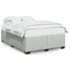 vidaXL Cadre de lit sans matelas gris clair velours