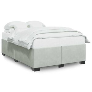 vidaXL Cadre de lit sans matelas gris clair velours