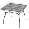vidaXL Ensemble &agrave; manger de jardin 3 pcs Acier Anthracite