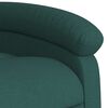 vidaXL Fauteuil inclinable de massage &eacute;lectrique vert fonc&eacute; tissu