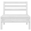 vidaXL Salon de jardin 3 pcs Bois de pin massif Blanc