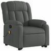 vidaXL Fauteuil inclinable de massage gris fonc&eacute; tissu