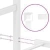 vidaXL Cadre de lit m&eacute;tal sans matelas et pied de lit blanc 150x200 cm