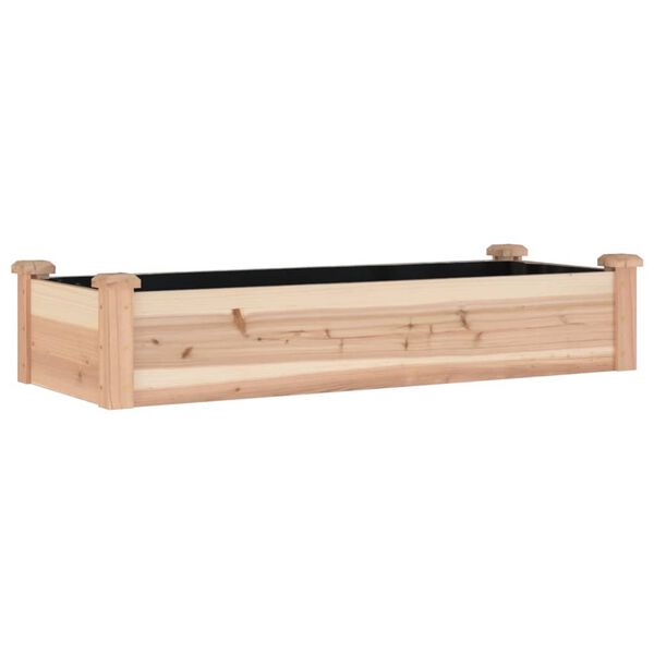 vidaXL Lit sur&eacute;lev&eacute; de jardin doublure 120x45x25 cm bois massif sapin