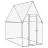 vidaXL Cage pour poules argent&eacute; 200x100x190 cm acier galvanis&eacute;