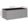 vidaXL Bo&icirc;te de rangement de jardin r&eacute;sine tress&eacute;e 180x90x70 cm gris