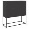 vidaXL Buffet haut noir 100,5x39x107 cm acier