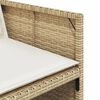 vidaXL Ensemble &agrave; manger de jardin avec coussins 5pcs Beige poly rotin