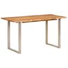 vidaXL Table de salle &agrave; manger 140x70x76 cm Bois d'acacia solide