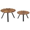 vidaXL Tables basses 2 pcs Bois de r&eacute;cup&eacute;ration massif