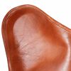 vidaXL Chaise papillon Marron Cuir véritable