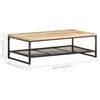 vidaXL Table basse 110x60x35 cm Bois de manguier massif