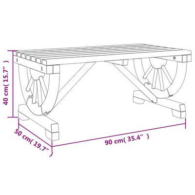 vidaXL Table basse de jardin 90x50x40 cm bois de sapin massif