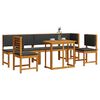 vidaXL Ensemble bistro de jardin 6 pcs Marron Bois d'Acacia Massif