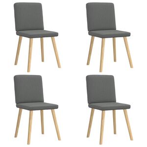 vidaXL Chaises &agrave; manger lot de 4 gris fonc&eacute; tissu