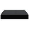vidaXL &Eacute;tag&egrave;re murale flottante Noir brillant 23x23,5x3,8 cm MDF