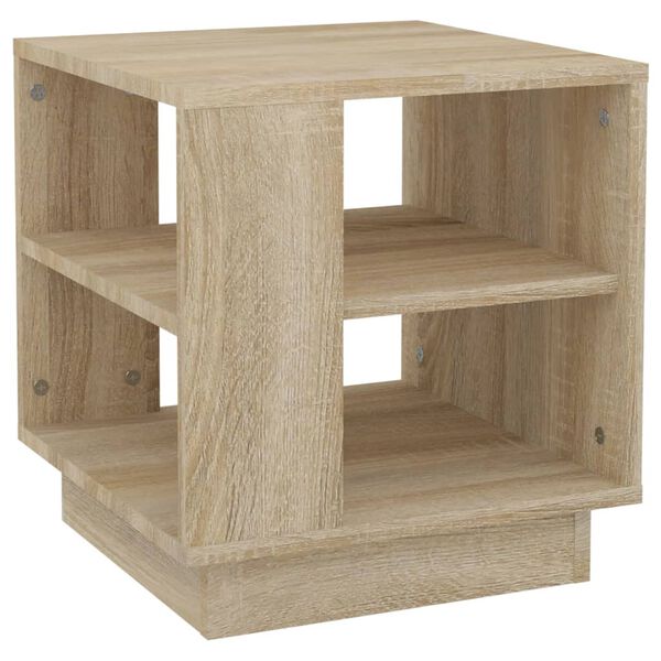 vidaXL Table basse ch&ecirc;ne sonoma 40x40x43 cm bois d'ing&eacute;nierie