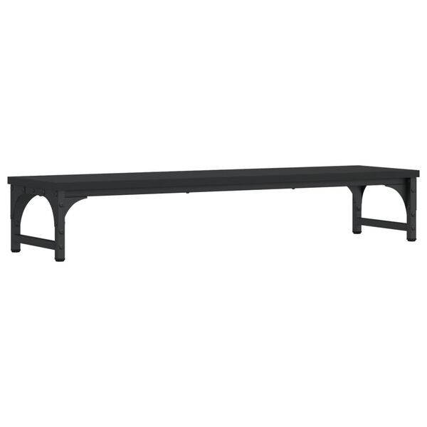vidaXL Support de moniteur noir 85x23x15,5 cm bois d'ingénierie