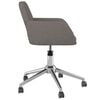 vidaXL Chaise pivotante de bureau Gris fonc&eacute; Tissu