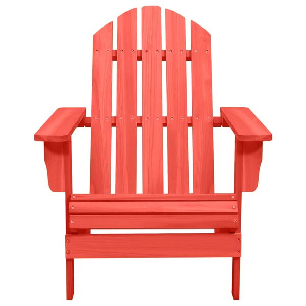 vidaXL Chaise de jardin Adirondack bois de sapin massif rouge