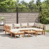 vidaXL Ensemble de canap&eacute; de jardin 4 pcs Marron et Cr&egrave;me