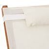 vidaXL Chaise longue avec coussin blanc textilène/bois massif peuplier