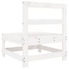 vidaXL Canap&eacute; central de jardin blanc bois de pin massif