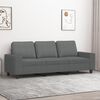 vidaXL Canap&eacute; &agrave; 3 places Gris fonc&eacute; 180 cm Tissu