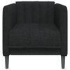 vidaXL Fauteuil noir tissu