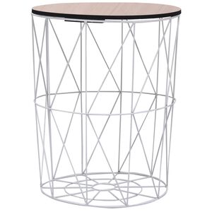 vidaXL Table basse Blanc Ø 47 cm