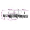 vidaXL Salon de jardin avec coussins 6 pcs anthracite acier