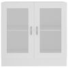 vidaXL Armoire &agrave; vitrine Blanc 82,5x30,5x80 cm Bois d'ing&eacute;nierie