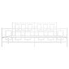 vidaXL Cadre de lit m&eacute;tal sans matelas et pied de lit blanc 193x203 cm